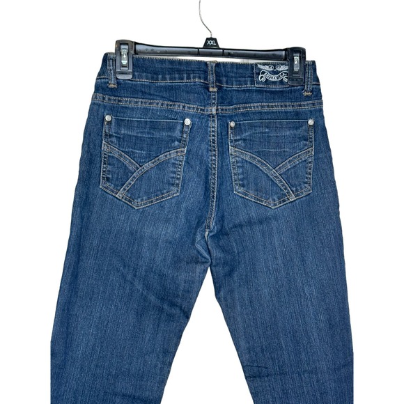 Reflex Women's Jeans California 1997 Vintage Straight Leg Mid-Rise‎ Denim Blue 7 - Picture 8 of 10